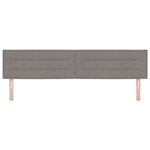 vidaXL Tête de lit avec tête de lit Taupe 200 cm Cuir synthétique