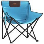 vidaXL Chaise de camping avec poche pliable lot de 2 bleu vif