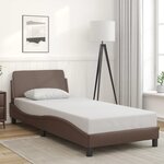 vidaXL Cadre de lit sans matelas marron 90x200 cm similicuir