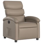 vidaXL Fauteuil inclinable électrique Cappuccino Similicuir