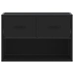 vidaXL Meuble TV noir 60x31x39 5 cm bois d'ingénierie et métal
