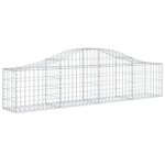 vidaXL Paniers à gabions arqués 11 Pièces 200x30x40/60 cm Fer galvanisé