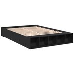 vidaXL Cadre de lit sans matelas noir 150x200 cm