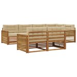 vidaXL Ensemble de canapés d'extérieur 7 pc Naturel et Beige