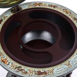 vidaXL Bar sous forme de globe Bois d'eucalyptus Bleu