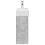 vidaXL Meuble de salle de bain avec robinet Gris béton