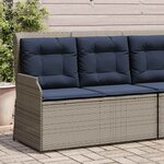 vidaXL Banc de jardin Gris polyrotin