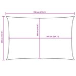 vidaXL Voile de parasol tissu oxford rectangulaire 4x7 m terre cuite
