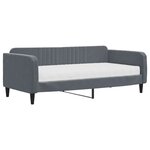 vidaXL Lit de jour avec matelas gris foncé 90x190 cm velours