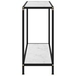 vidaXL Table console Blanc 80x35x75 cm Verre trempé