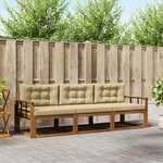 vidaXL Ensemble de canapés d'extérieur 3 pc Naturel et Beige