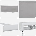 Auvent manuel rétractable vidaXL gris clair 500x300 cm