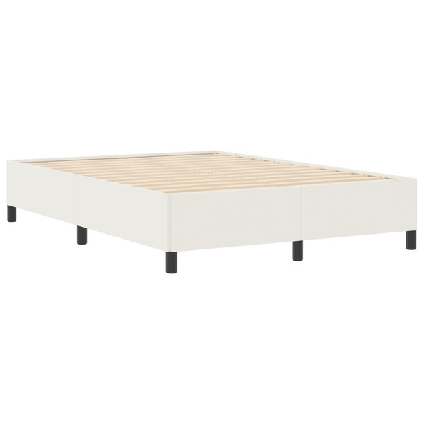 vidaXL Cadre de lit Crème 140x190 cm en tissu corduroy
