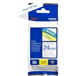 Tz-tape tz-253 cassette à ruban  largeur: 24 mm bleu / blanc brother