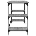 Bureau table poste de travail meuble d'ordinateur informatique étude sonoma 140 x 50 x 75 cm métal et bois d'ingénierie gris 02_0023959
