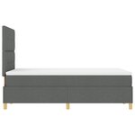vidaXL Lit avec sommier à ressorts avec matelas & LED gris foncé 120x190 cm tissu