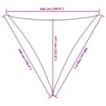 vidaXL Voile d'ombrage 160 g/m² triangulaire jaune 5x5x5 m PEHD