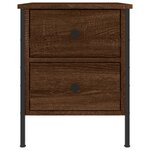 vidaXL Tables de chevet 2Pièces chêne marron 40x42x50cm bois d'ingénierie