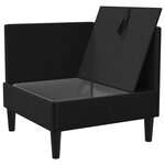 vidaXL Canapé d'angle avec rangement Noir Velours