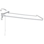 vidaXL Cadre de store rétractable électrique Blanc 3 x 2 5 m Aluminium
