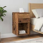 vidaXL Armoire de lit 2 Pièces Bois ancien 29 x 31 5 x 49 cm