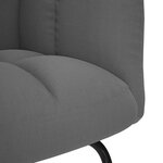 vidaXL Chaise à bascule avec repose-pied Gris foncé Tissu