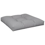 vidaXL Coussin de palette gris 70x70x12 cm tissu