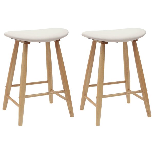 vidaXL Chaises de salle à manger 2 Pièces Naturel 46 x 37 x 63 cm