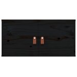 vidaXL Armoires murales 2 Pièces Noir 60x30x30 cm Bois de pin massif