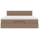 VidaXL Cadre de lit ottoman et matelas cappuccino 160x200cm similicuir