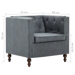 vidaXL Fauteuil gris tissu