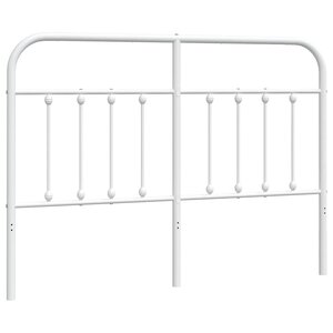 vidaXL Tête de lit de remplacement métal blanc 150 cm