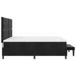 vidaXL Lit à ressorts avec matelas Noir 200 x 200 cm Velours