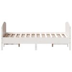 vidaXL Cadre de lit sans matelas blanc 160x200 cm bois de pin massif