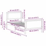 vidaXL Cadre de lit avec tête de lit Taupe 90 x 190 cm tissu