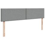 vidaXL Sommier à lattes de lit avec matelas Gris clair 180x200cm Tissu