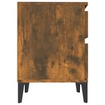 vidaXL Table de chevet Chêne fumé 40x35x50 cm