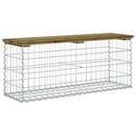 vidaXL Banc de jardin design gabion 103x31 5x42cm bois de pin imprégné