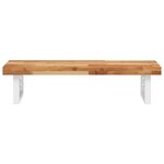 vidaXL Étagère de vasque murale acier et bois massif d'acacia