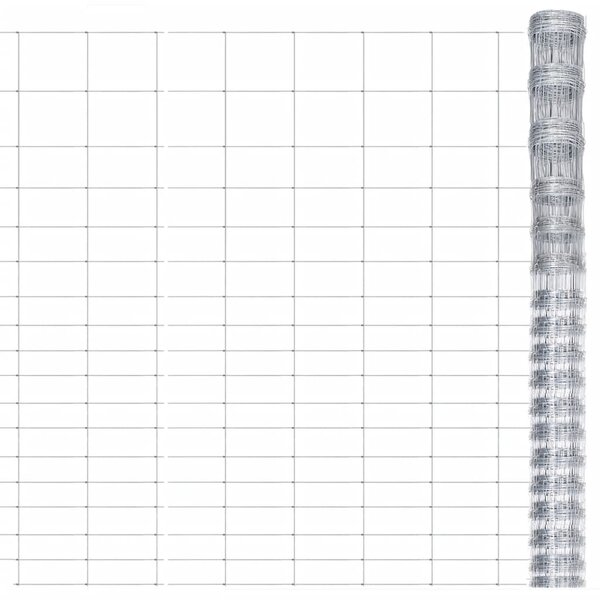 vidaXL Clôture de jardin Acier galvanisé 50x1 25 m Argenté