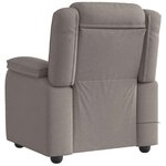 vidaXL Fauteuil de massage inclinable Taupe Tissu