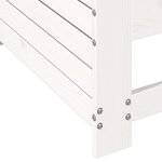 vidaXL Canapé de jardin accoudoir avec coussin blanc bois massif pin