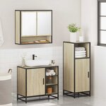 vidaXL Ensemble de meubles de salle de bain 3 Pièces chêne sonoma