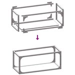 vidaXL Portant de bois chauffage noir 25x25x60 cm