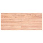 vidaXL Dessus de table bois massif traité bordure assortie