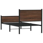 vidaXL Cadre de lit métal avec tête de lit et pied de lit 90x200 cm