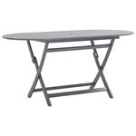 vidaXL Table de jardin pliable 160x85x75 cm Bois d'acacia massif