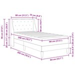 vidaXL Cadre de lit avec matelas Vert foncé 80 x 200 cm Velours