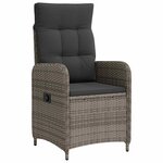 vidaXL Ensemble de repas extérieur 9 pc Gris clair et gris foncé