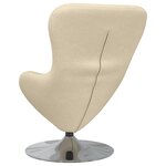 Fauteuil œuf vidaXL en tissu crème